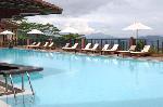 Pool overlooking mountains